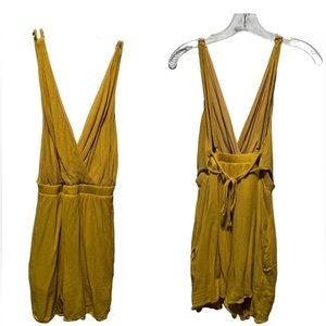 LULU’S Mustard Short Romper Size Large